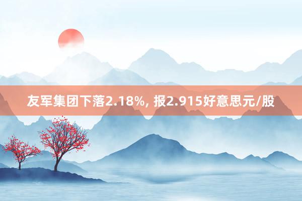 友军集团下落2.18%, 报2.915好意思元/股