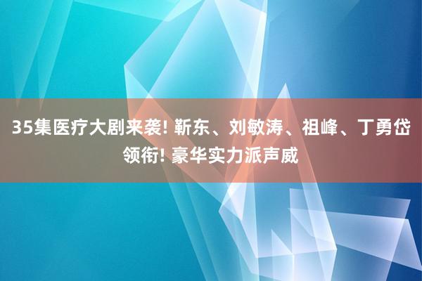 35集医疗大剧来袭! 靳东、刘敏涛、祖峰、丁勇岱领衔! 豪华实力派声威